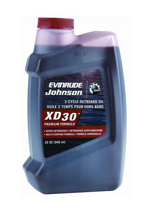 Oem brp johnson evinrude xd 30 2-cycle oil one quart 764348