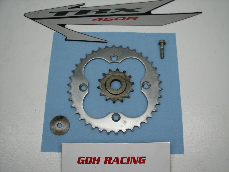 2005 2004 trx 450r stock sprocket set 14 38th  450 r *