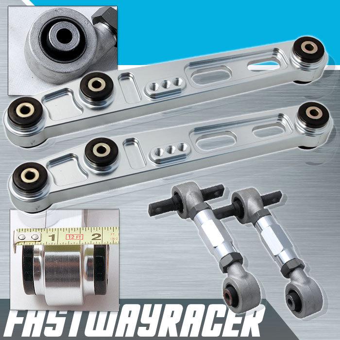 88-95 civic integra silver rear lower control arm arms lca + rear camber kit sl