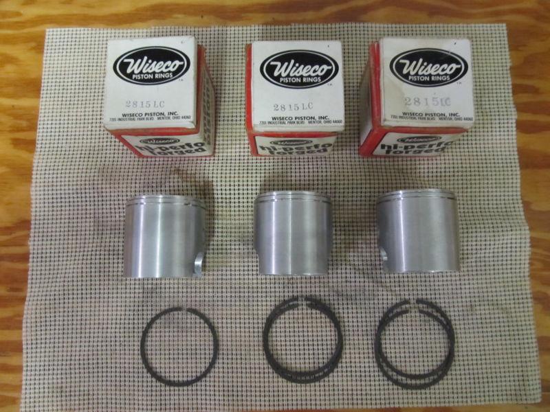 Nos kawasaki 750 triple h2 mach iv wiseco piston set (0.5mm) 151 p2