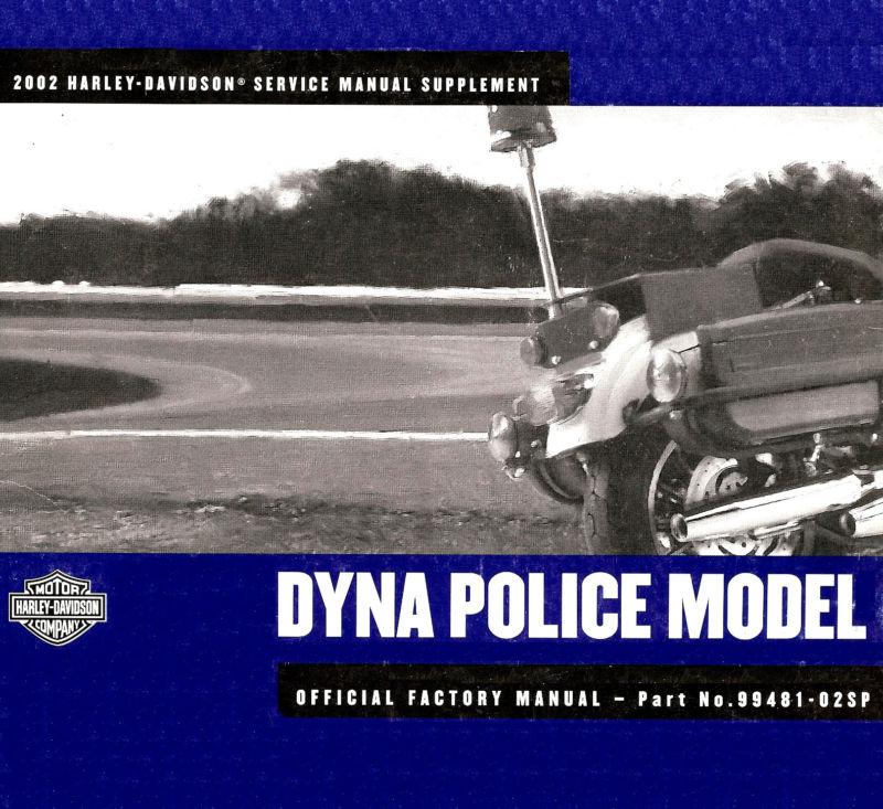 2002 harley-davidson fxdp police dyna defender service manual supplement -dyna