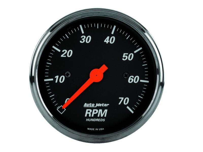 Auto meter 1498 designer black; in dash electric tachometer