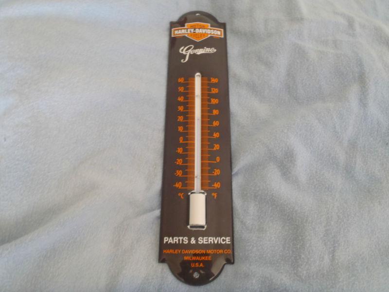  harley davidson genuine porcelain service wall thermometer great gift!