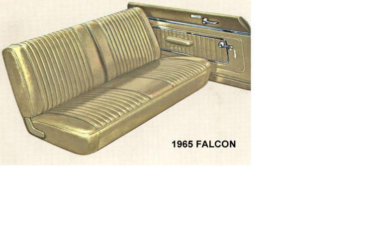 1965 ford falcon 2-tone seat cover set (front/rear)