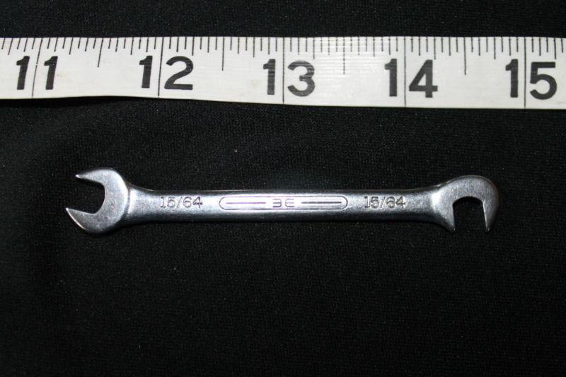 Vintage 3e 15/64 double open end offset  wrench mfd in usa 