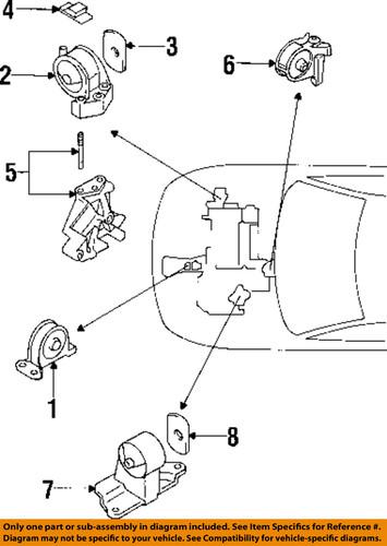 Mitsubishi oem mr197368 engine torque strut mount-rear mount