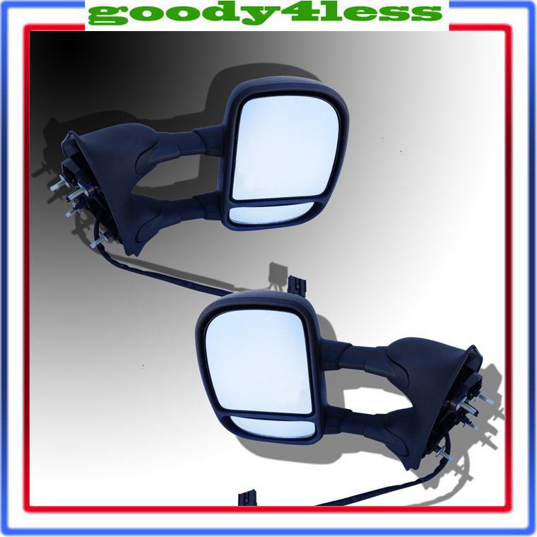 99-07 ford pickup truck super duty f250 f350 power non-heated mirrors set pair