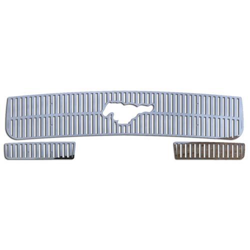 Ford mustang 05-09 vertical billet polished stainless aftermarket grille insert