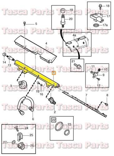 Brand new oem fuel injection rail 1999-2009 volvo c70 s60 s80 v70 v70xc xc90