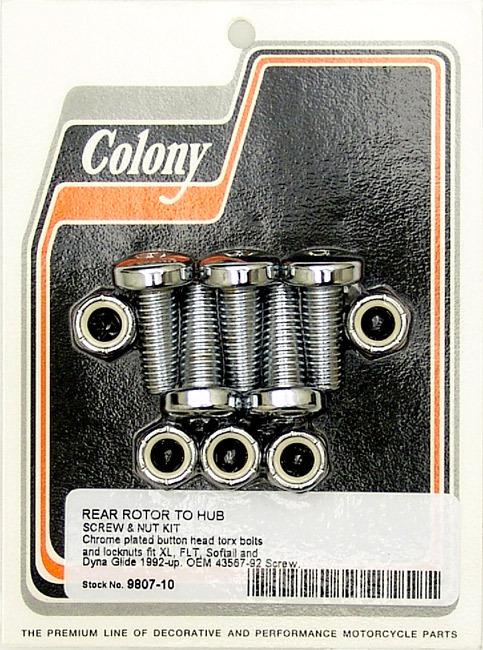 Colony torx buttonhead rotor to spoke wheel bolt kit 1992+