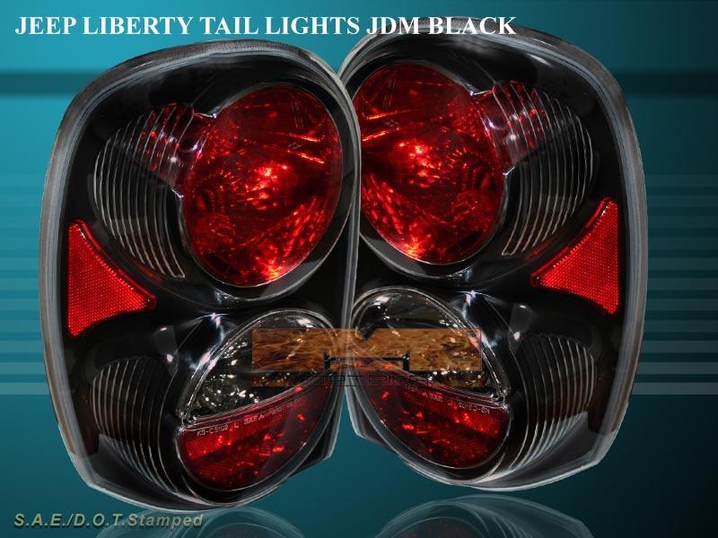 2002-2004 jeep liberty altezza tail lights jdm black 03