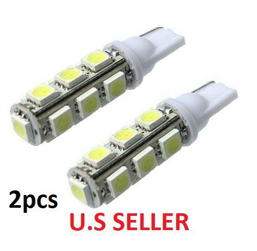 2pcs white 13-smd t10 led bulbs for car backup reverse lights, 912 920 921 wedge