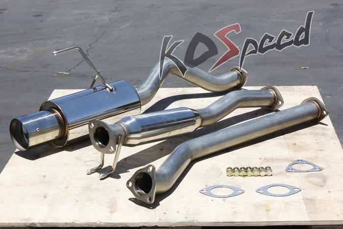 Stainless steel muffler catback exhaust system 02-06 acura rsx dc5 type-s k20a3