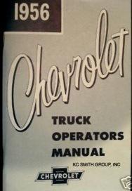 1956 chevy truck owners manual