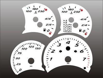 1997-2000 porsche boxster instrument cluster white face gauges 97-00