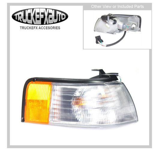 Side marker light with bulbs new clear and amber lens right hand rh passenger