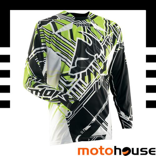 Thor mens core fusion jersey mx offroad dirt motocross green black white 