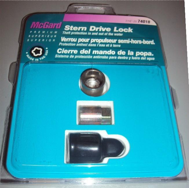 Mcgard stern drive lock 7/16” – 20 part# 74018 mercruiser alpha bravo omc volvo