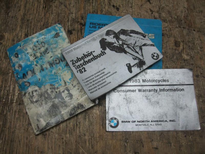 Bmw motorcycle r65 r 65 75 /5 /6 80 100 rt paperwork owner's rider's manu