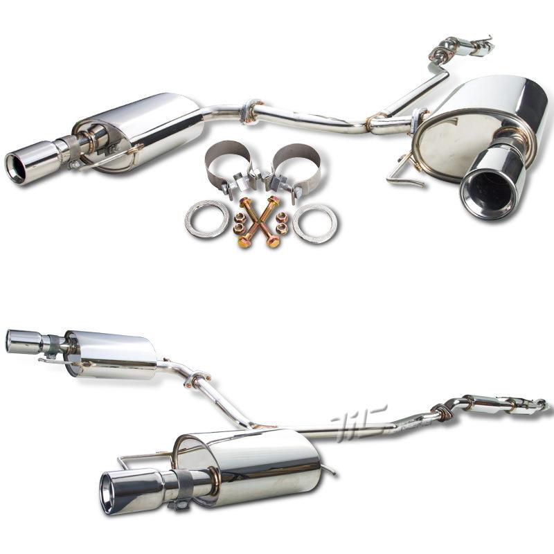 Mazda 6 03-06 v6 sport hi flow catback exhaust system muffler dual 3.5" tips ss