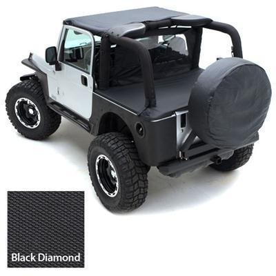 Smittybilt 30-32 inch spare tire cover, black denim- 773215 jeep ford dodge