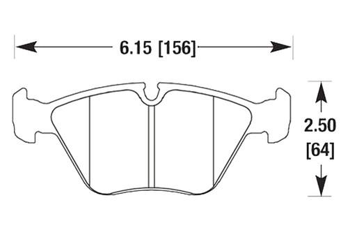 Hawk hb135f.770 - 1995 bmw 3-series black ferro-carbon front brake pads