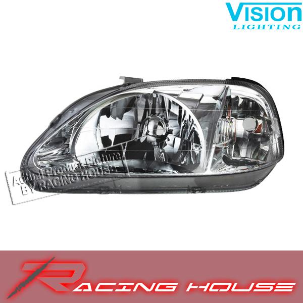 L/h headlight driver side lamp kit unit replacement 1999 2000 honda civic