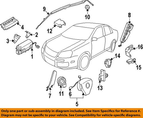 Volkswagen oem 3c8880201aa81u air bag module-driver air bag