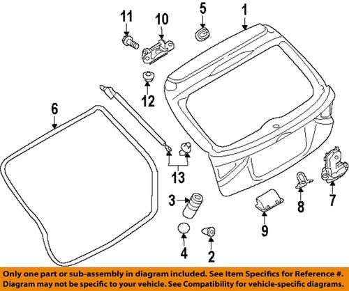 Subaru oem 63264ag100 lift gate-striker