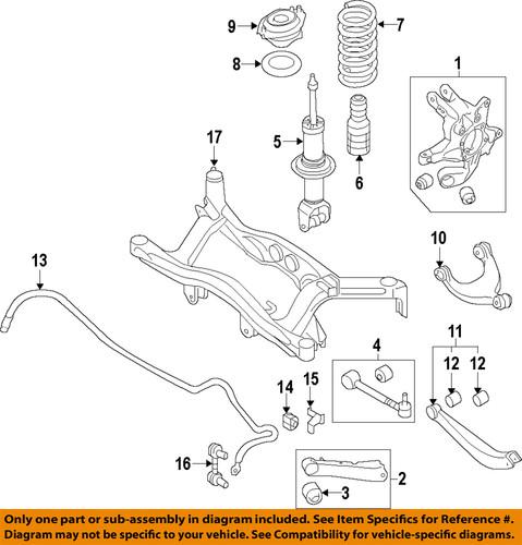 Subaru oem 20464fg020 suspension stabilizer bar assembly-19mm rear sway bar kit