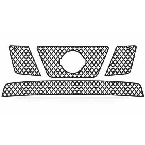 Nissan frontier 05-08 diamond mesh black powdercoat grill insert trim cover