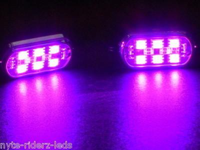 Honda nissan pink 5050 smd led pods one pair 6 leds on each pod fits cars trucks