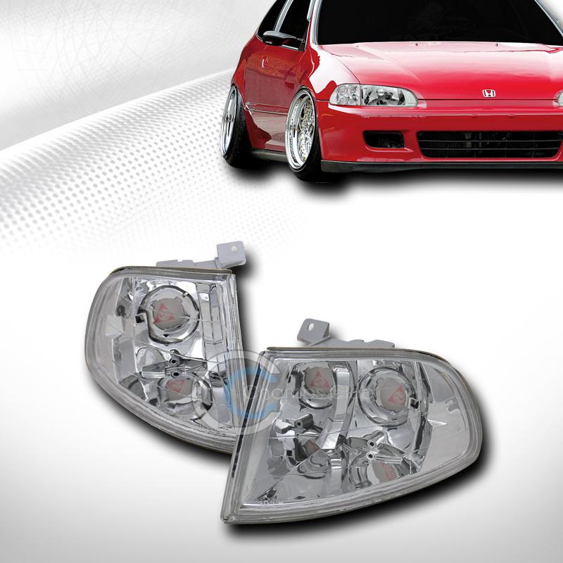 Chrome clear signal parking corner lights lamp yd 92-95 honda civic 2d/3d eg eg6