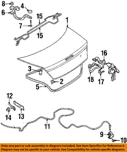 Mopar oem mr990836 trunk lid-lock cylinder