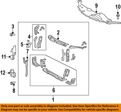 Toyota oem 5329306210 radiator support-deflector