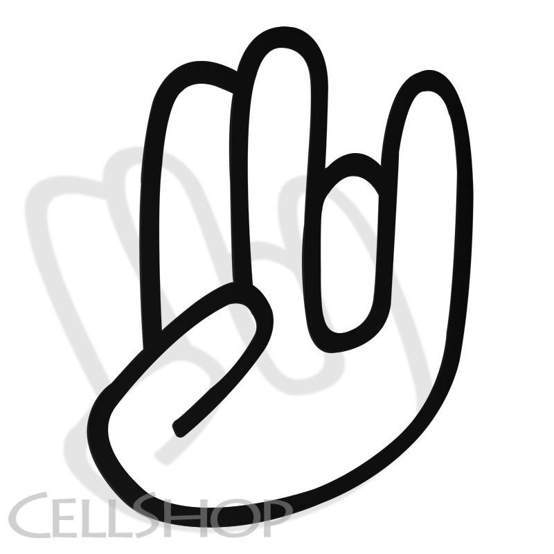 New custom funny fingers car vinyl decal sticker for laptop vehicle door window