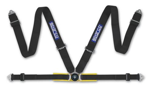 Sparco 4pt 4 point competition racing seat belt harness universal - black