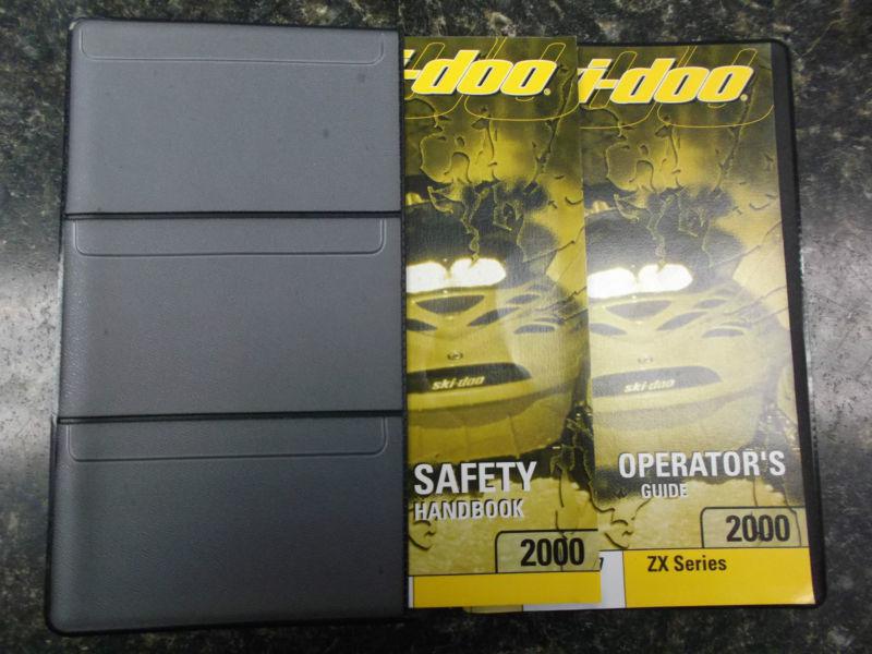 Ski-doo 2000 zx series  owner operator and safety manual 484100017