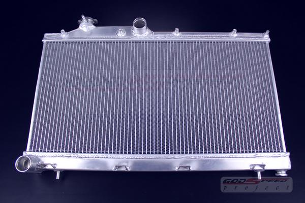 Godspeed 08-11 wrx sti ej25 2 row performance grb grf aluminum turbo radiator