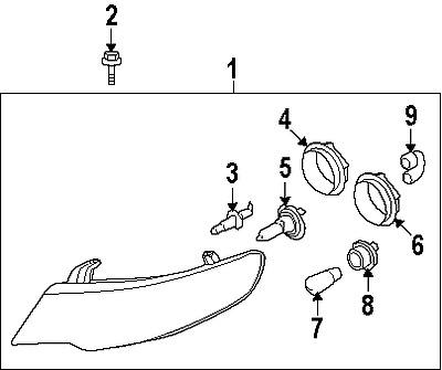 Kia 921021m030 genuine oem factory original composite assy