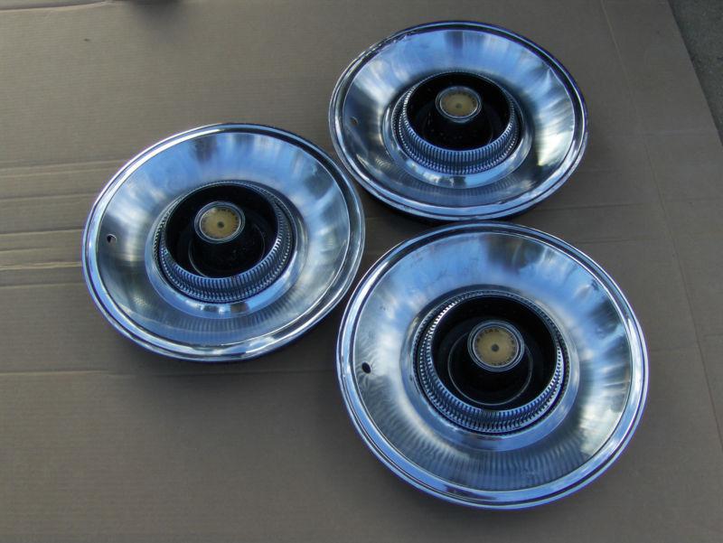 64 65 66 chrysler imperial 15" hubcaps mopar chrome trim 300 l newport c body