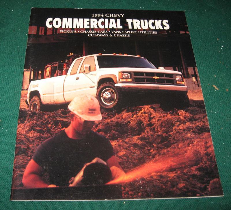 1994 chevy commercial trucks sales brochure; pickups; vans; chassis-cabs; 48 pg