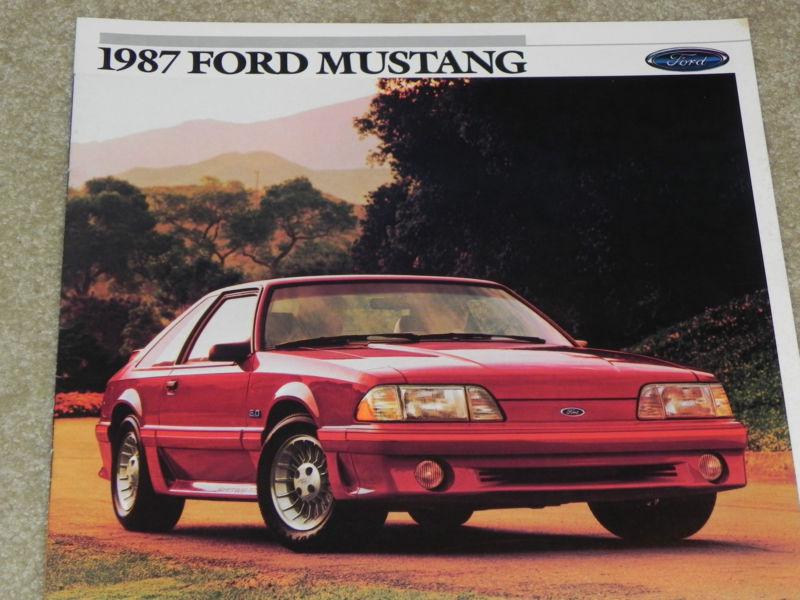 1987 ford mustang nos dealer sales brochure from my dealership. old original. 