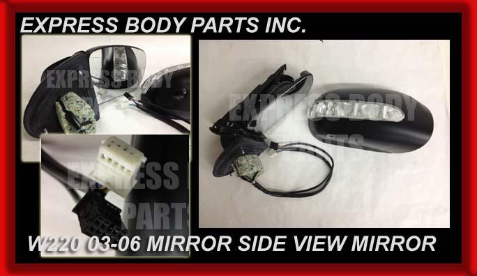 Rh mirror assembly 2003-2006 s500 s430 w220 side mirror s-class mercedes 2004