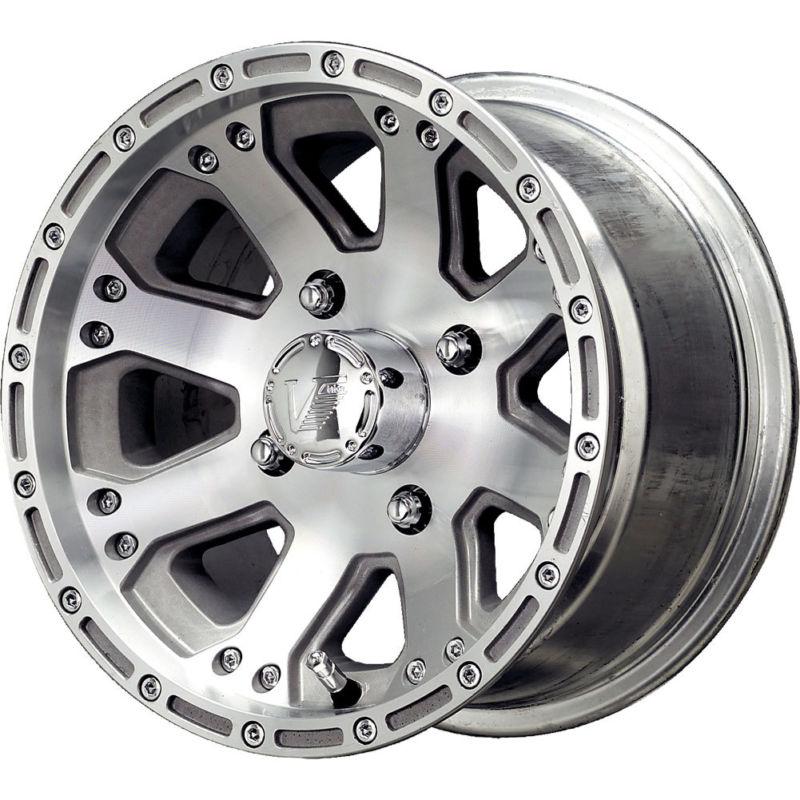 1 new 14x8 4+4 4x136 vision atv 159 outback machined wheel/rim