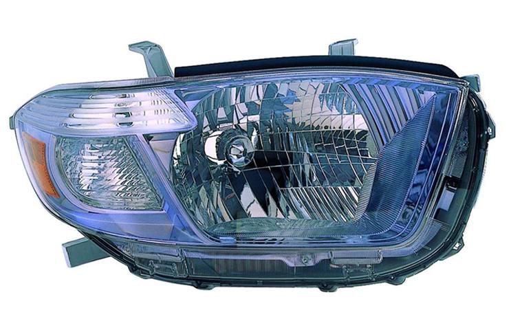 Right passenger side replacement headlight 08-10 toyota highlander hybrid