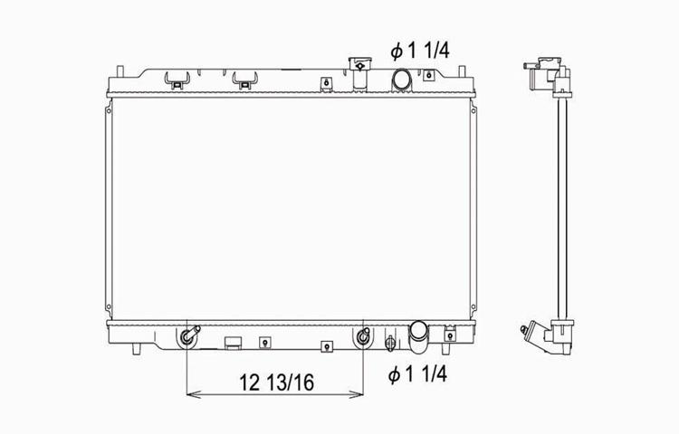 Replacement radiator 1994-2001 acura integra automatic trans 1.8l l4 19010p73013