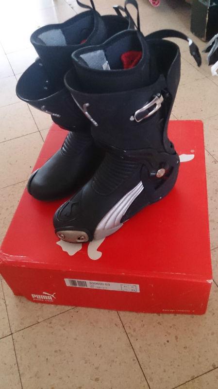 Puma 1000 black/silver motorcycle boot bike footwear