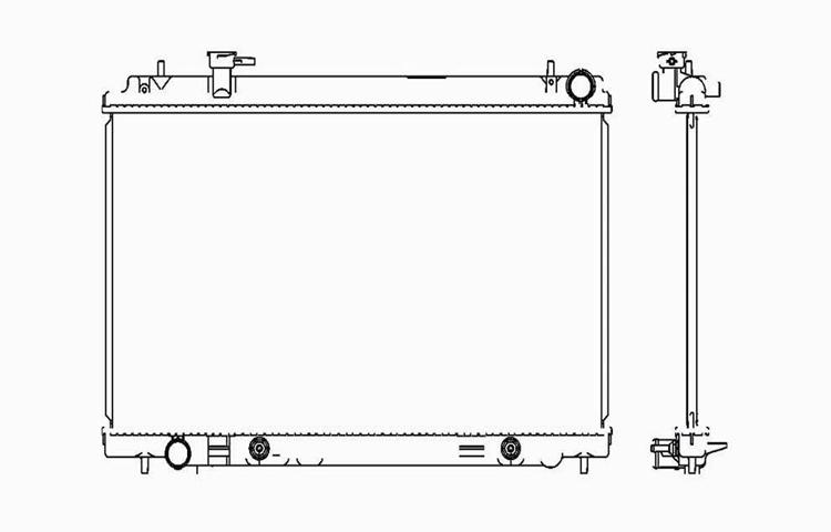 Replacement radiator 03-06 nissan 350z automatic transmission 3.5l v6 21460cd010