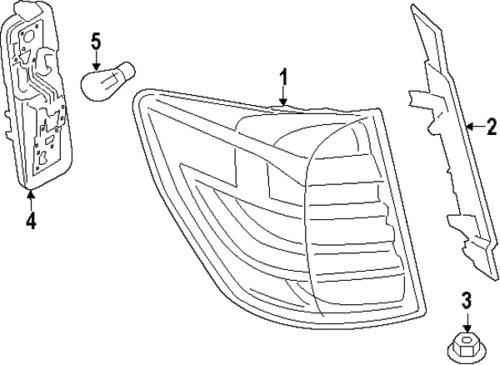 Bmw 63217220241 genuine oem factory original tail lamp assy